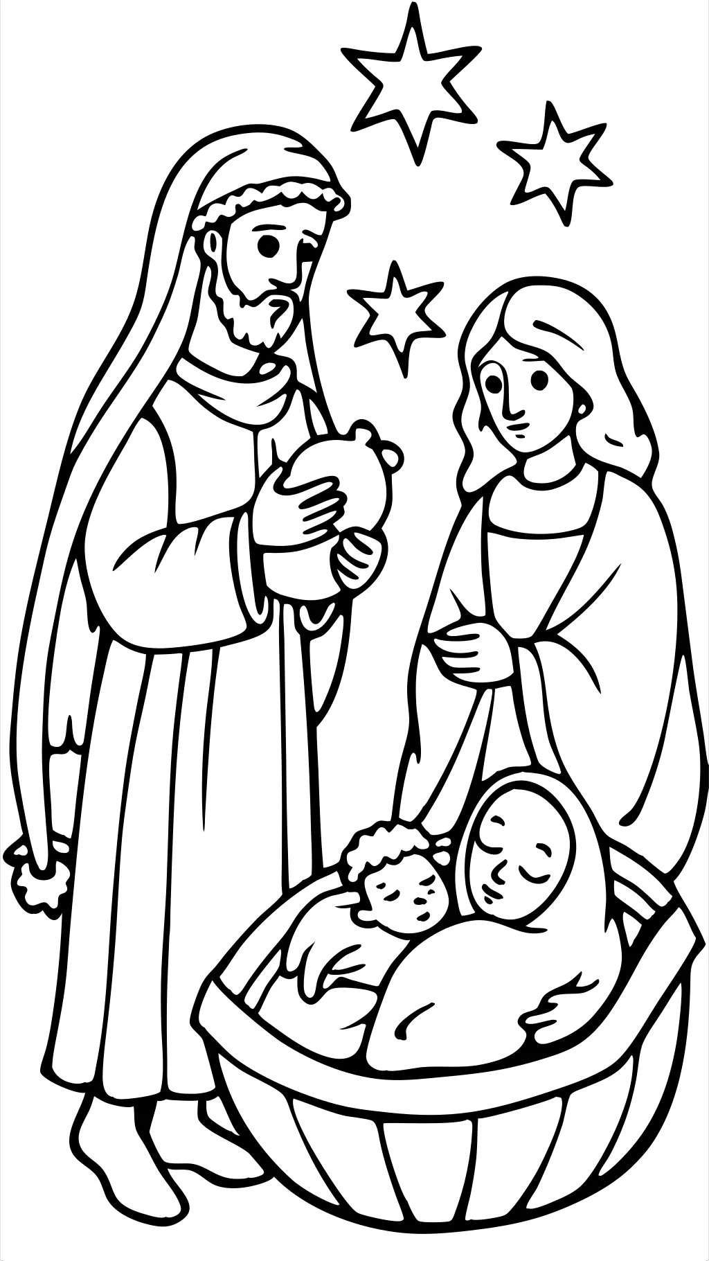 naissance de Jésus coloriage